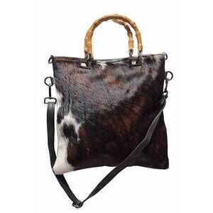 NEW CHARLIE LEATHER women's angelina large tote and over shoulder handbag in nat